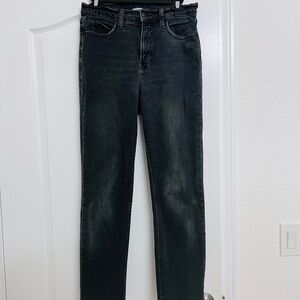 Old Navy Classic Black Women's Jeans straight leg frayed ends